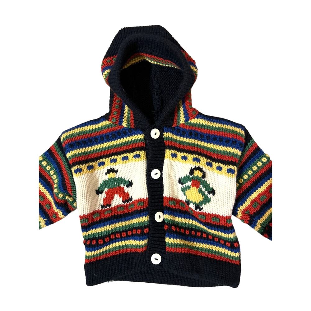 Handknit Sweater Size 18 months Thick & Soft & Stretchy Excellent Condition